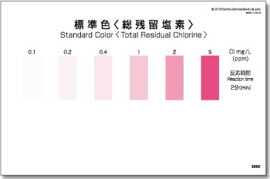 共立理化学 WAK-T-ClO-SH50 標準色 パックテスト用 50枚組 総残留塩素