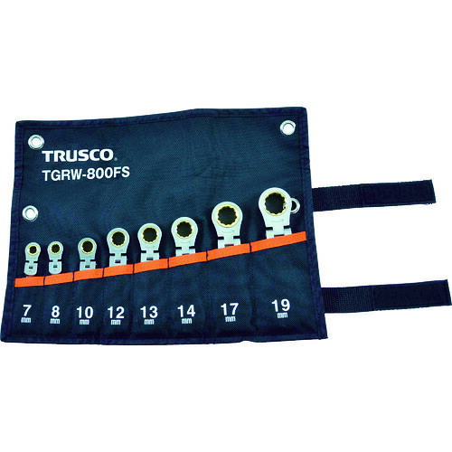 TRUSCO 415-9926 TGRW-800FS 首振ラチェットコンビネーションレンチセット(遊撃手印字機)8本組 4159926