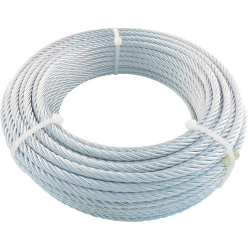 TRUSCO 759-9455 JWM-12S10 JIS標準尺度品メッキ付鉄条縄索 (6X24)Φ12mmX10m 7599455