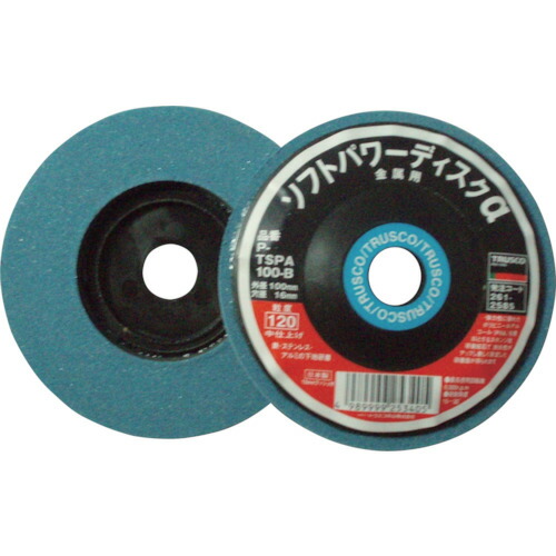 TRUSCO 261-2534 TSPA100-B 120 ソフトパワーディスクα 金属元素用 Φ100 5個入 120# 2612534