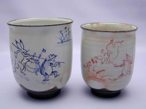 楽天市場】江口宗山 作 唐津焼 太閤三の丸窯 夫婦湯呑 eguchi-01お茶の