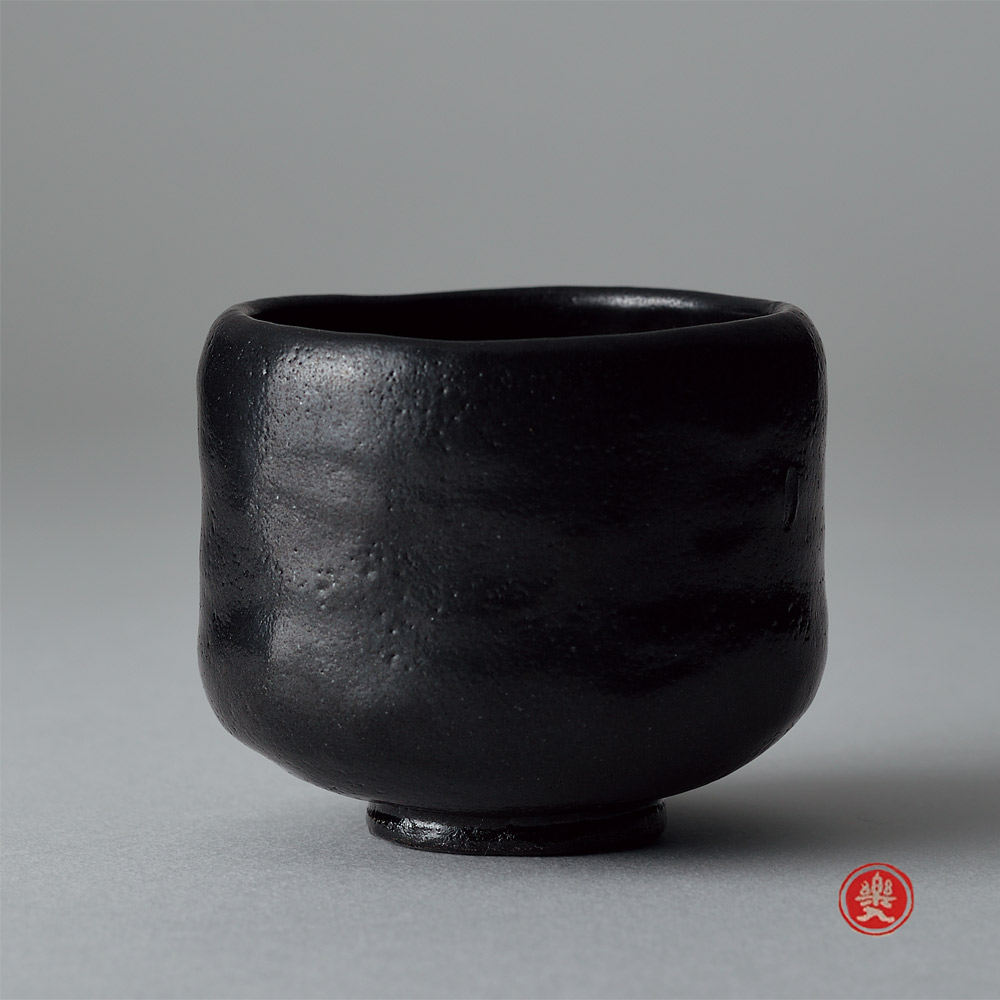 楽入窯 2025年新春細工物 黒楽茶碗 長次郎「禿」写 [茶碗]