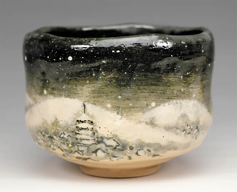 吉村楽入 2015年初春細工物 楽入印「古都の冬」茶碗