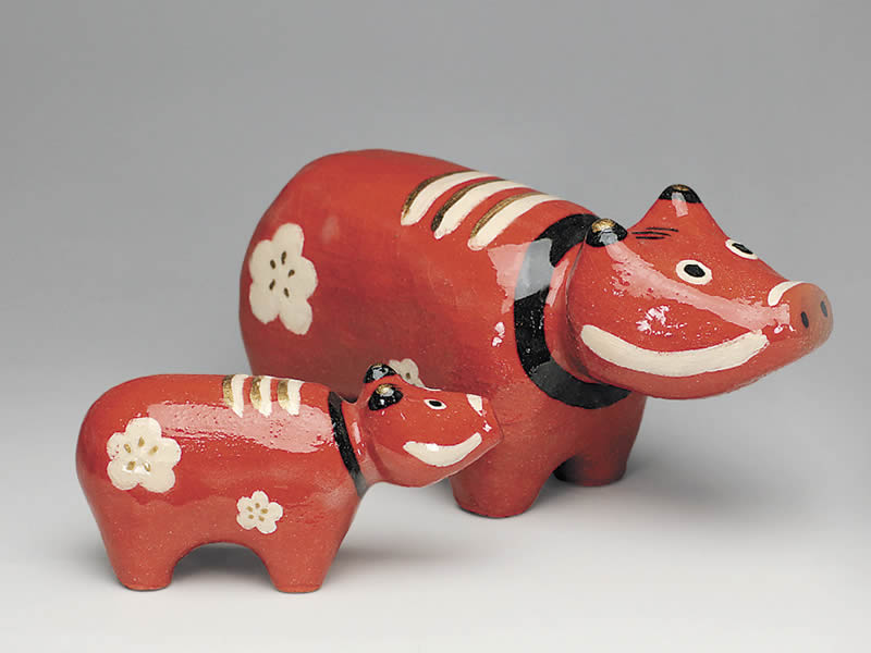 新品　清水焼　京焼　吉村楽入　楽焼　兎に宝袋　置物　インテリア　オブジェ　迎春 Amazon.co.jp: 清水焼 京焼 吉村楽入 楽焼 兎に宝袋 置物