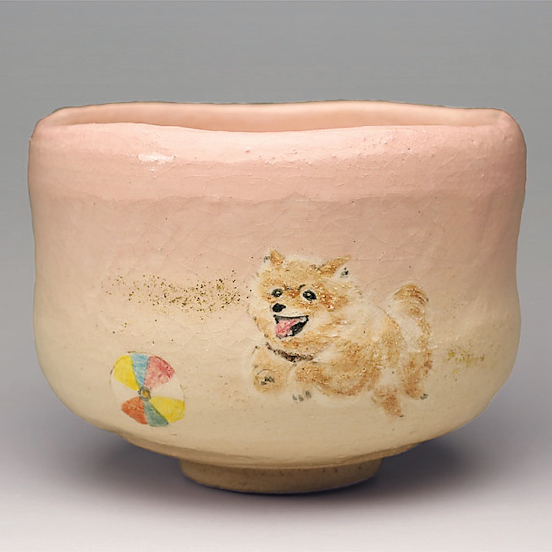 吉村楽入 2023年初春細工物 駆ける犬 茶碗
