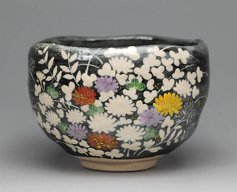 吉村楽入　2017年初春作品　「秋ノ野」　茶碗