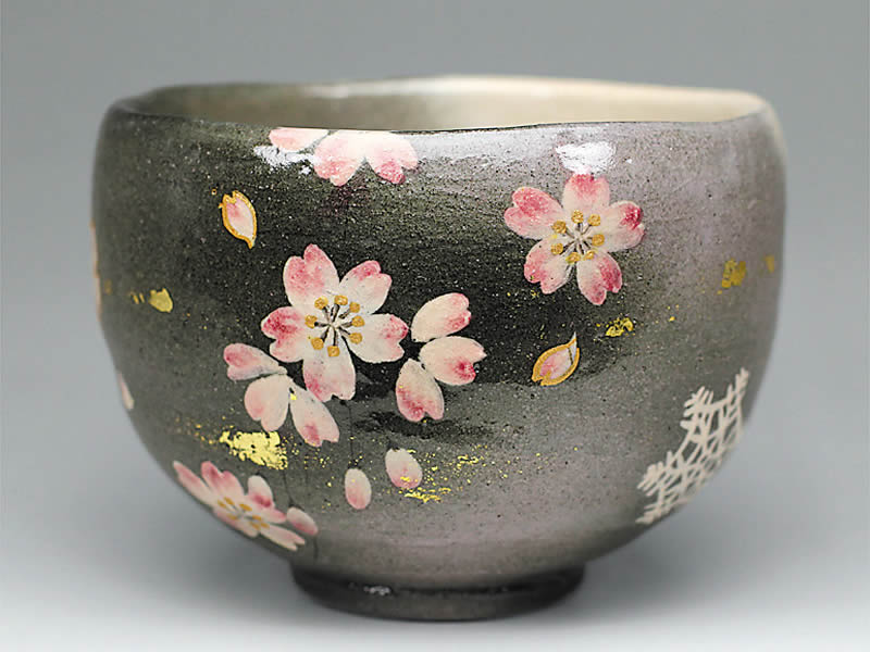 吉村楽入 2018年初春細工物 「雪月花」茶碗 キッチン用品・食器・調理器具-抹茶茶碗-コーヒー・お茶用品