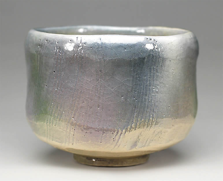 吉村楽入　2016年初春作品　「五月雨」茶碗