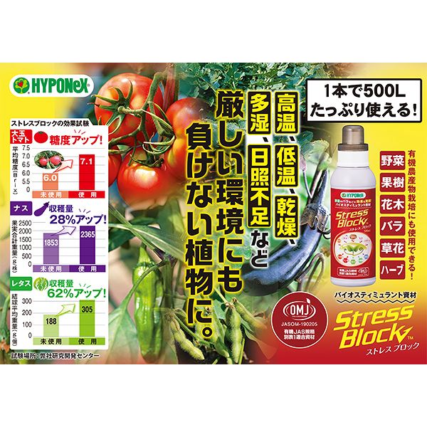 54%OFF!】 バラのストレスブロック 400ml ハイポネックス ブリリアントガーデン バイオスティミュラント資材 活力剤 