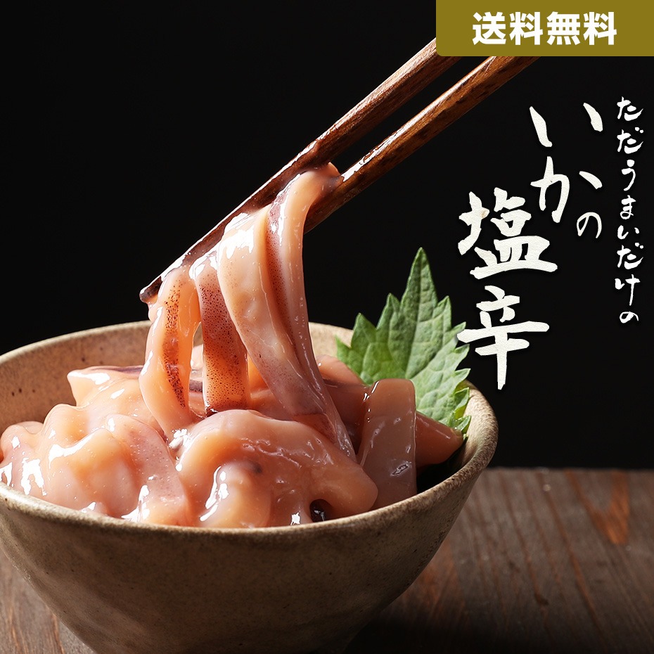 父の日 ただうまいだけの塩辛 500g 送料無料 長崎 国産 イカ使用 肉厚 お酒 アテ 肴 塩辛 壱岐[冷凍] 買い回り 買いまわり ポイント消化 バーベキュー プレゼント 実用的 h50h 母の日
