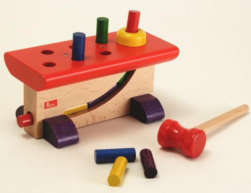 楽天市場 500円オフクーポン 大工さん ニック Nic 木のおもちゃ ハンマートイ 知育玩具 Nc ブルースカイ Online 楽天市場店