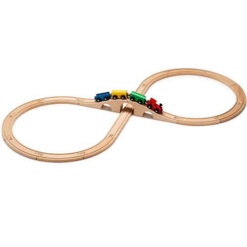 楽天市場】ミッキィ社 MICKI 汽車セット 大きな街 【木のおもちゃ 木製