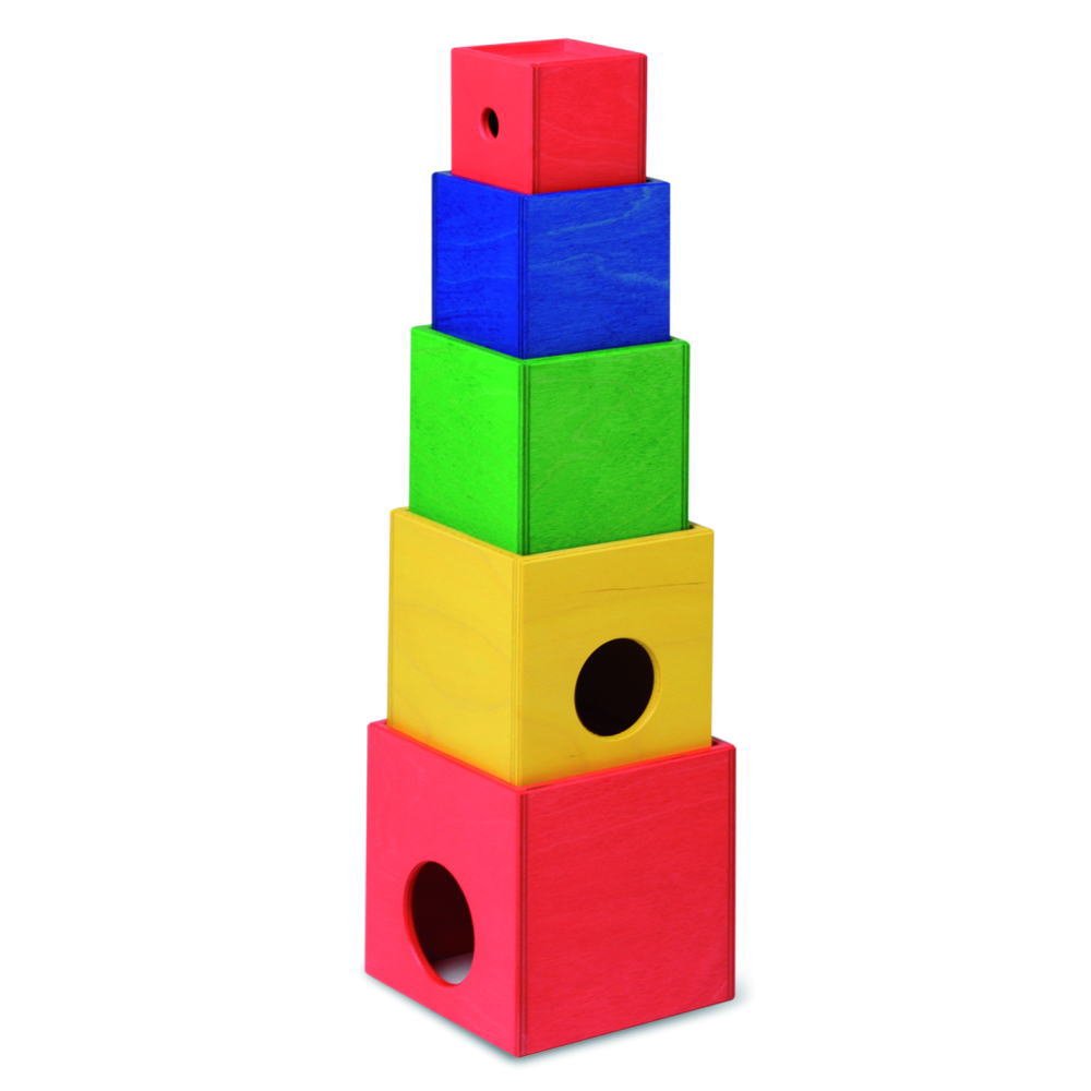 楽天市場】ニック 木のおもちゃ スタックボックス 積み上げ