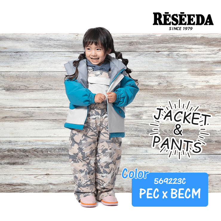 市場 21-22 RES54301 スノーボードウェア TODDLER SUIT レセーダ 上下セット RESEEDA