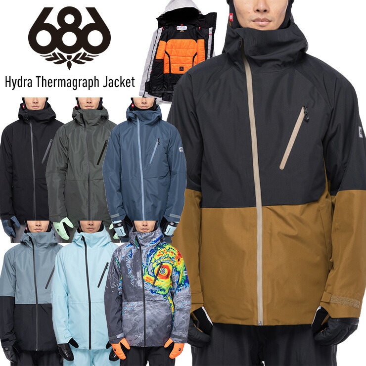 23938円 完成品 22-23 早期予約 686 シックスエイトシックス Hydra Thermagraph Jacket スノーボードジャケット スノーボード  ウェア スノーウェア スキーウェア