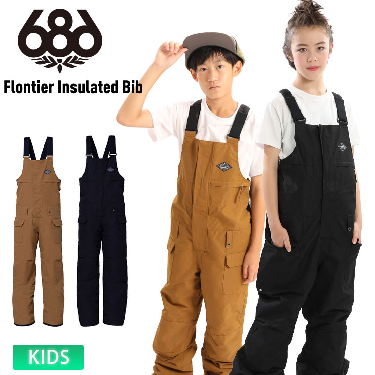 23-24 686 シックスエイトシックス FRONTIER INSULATED BIB パンツ スノーボード つなぎ ビブパンツ