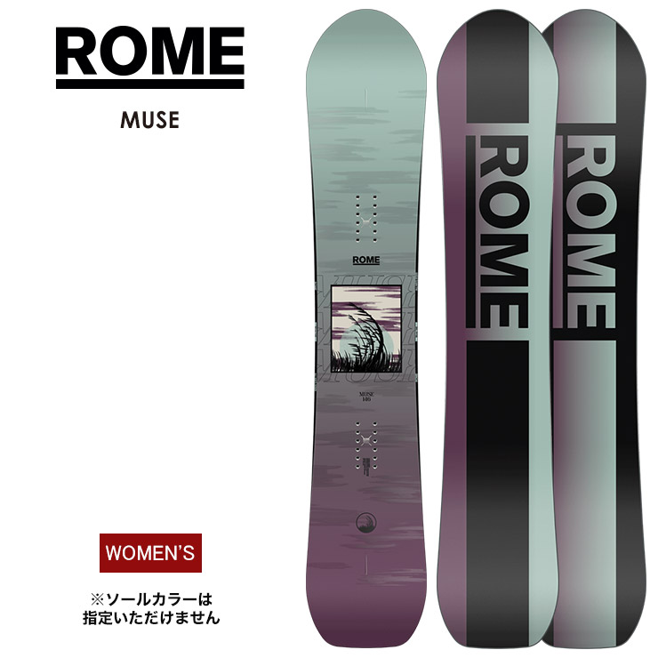 【無料ワックスサービス有】24-25 2025 ROME ローム MUSE ミューズ スノーボード 板 レディース ウーメンズ