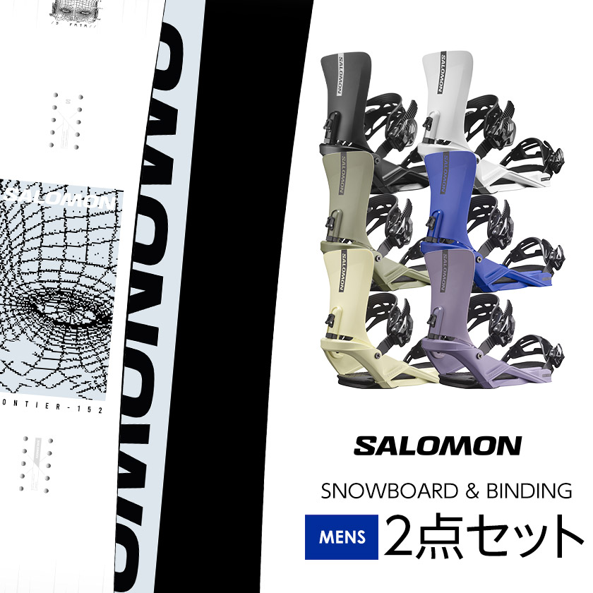 サロモンSALOMON高級スノーボード＋バインディングセット！1回使用のみ Salomon 『 DISTRICT 』 24-25 snowboard スノーボード サロモン