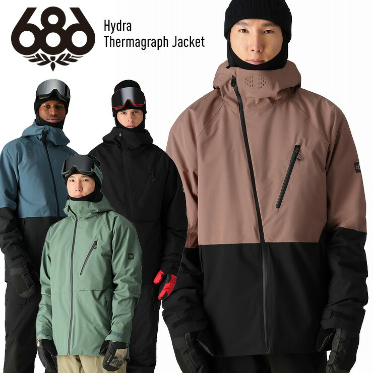 24-25 686 シックスエイトシックス Hydra Thermagraph Jacket ハイドラサーマグラフ ジャケット スノーボード スキー ウェア M2W110【スノータウン 】｜JSBCスノータウン