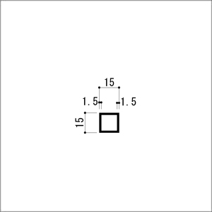 アルミ等辺角パイプ 3.0x50x50x4000mm(2M+2M) アルマイトシルバー