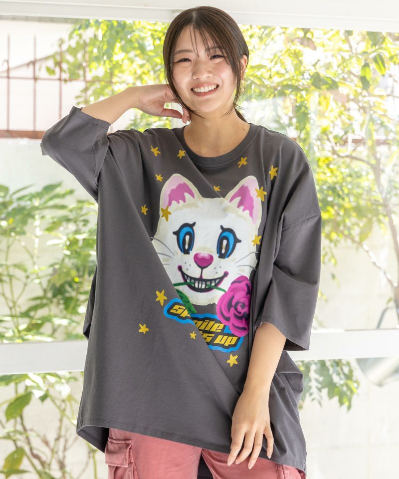Scolar POPでカラフルなプリント8分袖チュニック　143678 Scolar POPでカラフルなプリント8分袖チュニック 143678ブラ