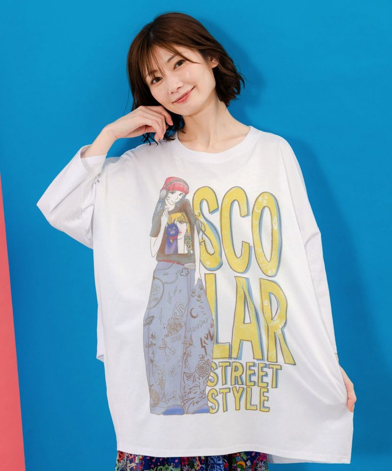 新品☆/ScoLar/スカラー/七分袖/チュニック/カットソー/Mサイズ 楽天市場】スカラー Scolar 新作 スカラーちゃんの夢の中柄