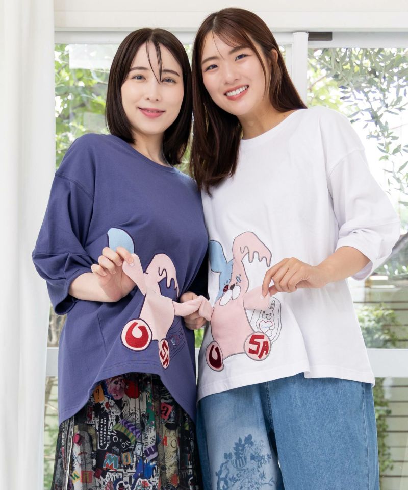 スカラーパリティー / ウサギとクマ刺繍 カンフーチャイナシャツ 352106：ウサギとクマ刺繍 カンフーチャイナシャツの通販-ScoLar