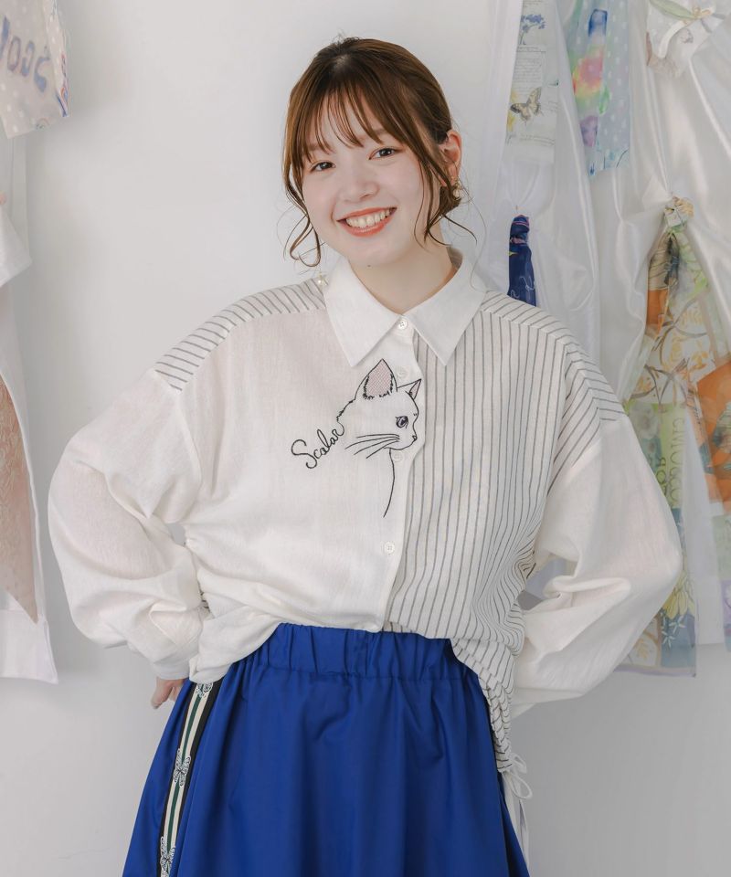 楽天市場】scolar スカラー 153687：チェックと総柄のアシメパッチ