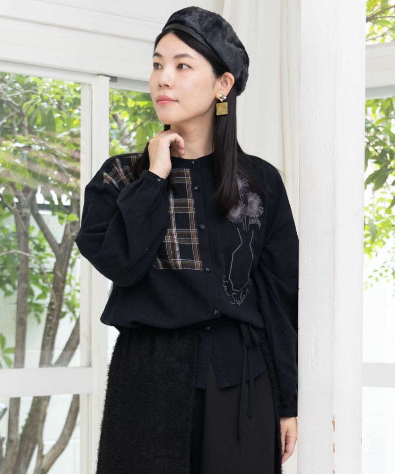 楽天市場】scolar スカラー 153687：チェックと総柄のアシメパッチ