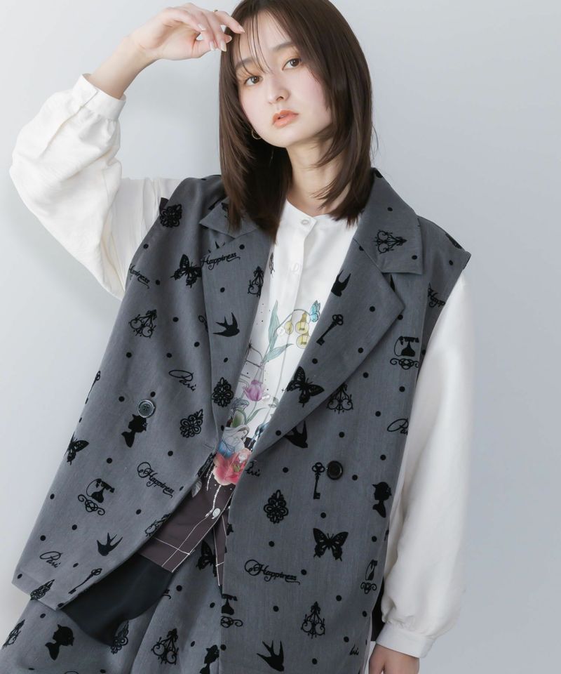 楽天市場】scolar スカラー 153687：チェックと総柄のアシメパッチ