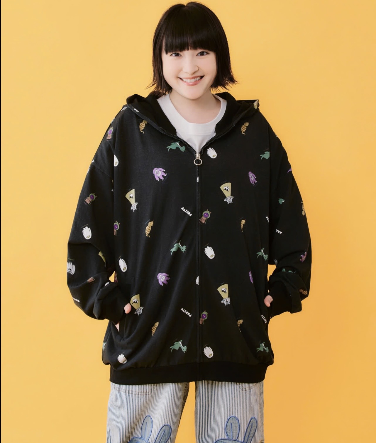 scolarparity  スカラーパリティー 362110：UMA・UAP寄りあつまる柄 当たること冷感パーカー