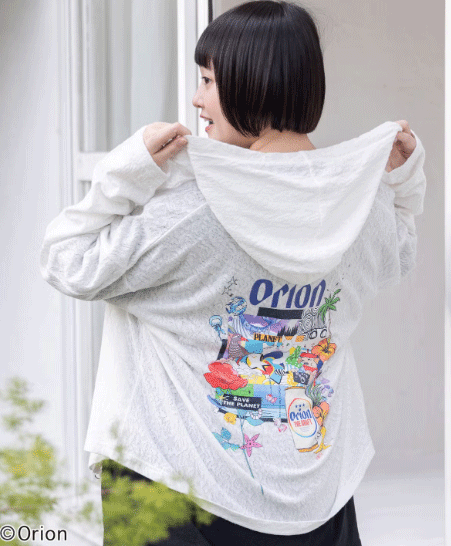 scolar    スカラー 161681：orion×ScoLar save the planet ジップパーカー