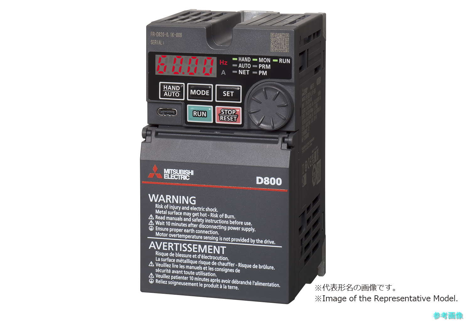 三菱電機 FR-D810W-0.75K-042 次世代飾り気の無い小っちゃいインバータ FR-D800つづき物