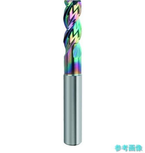 (GUHRING) 8252 1.001 アルミ用3枚刃高能率エンドミル ロング Carbo+コート コーナーR付き 1mm RE:0.1mm