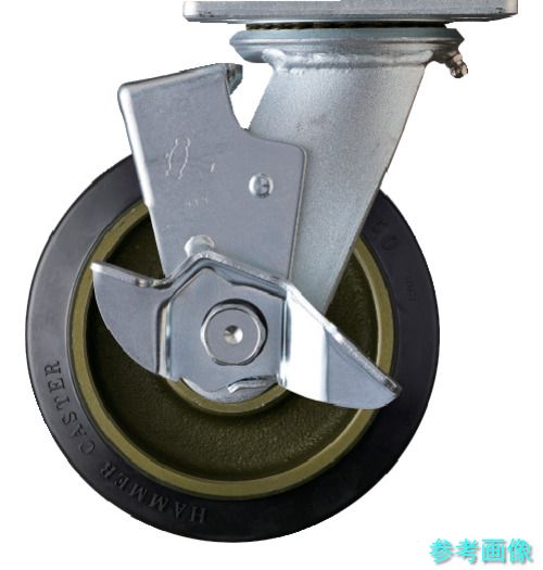 ハンマー 519BPS-CR150 重荷重用旋回式ゴム車輪(イモノホイール・ラジアルボールベアリング)150mm SP付