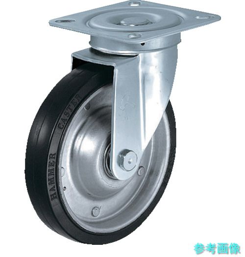 ハンマー 400S-XRZ200 旋回式耐切くず特殊ゴム車輪(ラジアルボールベアリング)200mm 7,537円
