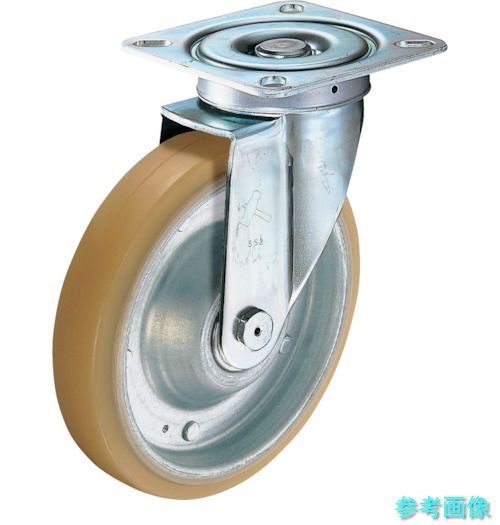 (ハンマー) 400S-UBB200 旋回式ウレタン車輪(ラジアルボールベアリング)200mm