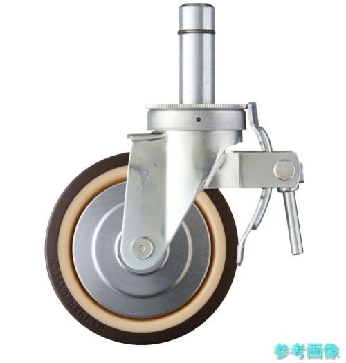 (ハンマー) 515SK-UB200 足場用旋回式ウレタン車輪(ナイロンホイール・ボールベアリング)200mm トータルロック