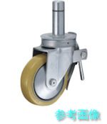 (ハンマー) 515SK-URB150 足場用旋回式ウレタン車輪(スチールホイール・ローラーベアリング)150mm トータルロック