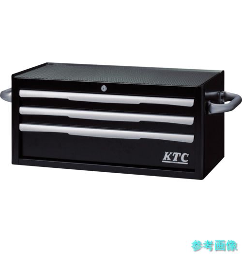 《個人宅配送不可》 (KTC) EKR-2003BK フラットトップチェスト(3段3引出し)ブラック|イーキカイ 店