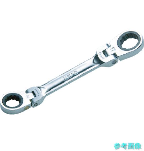 KTC MR1S-1719F ショートラチェットめがねレンチ(両頭首振りタイプ) 17X19mm