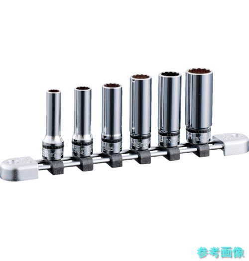 nepros NTB3L06WA 9.5sq.ディープソケットセット(6コ組) 差込数9.5粍 12角