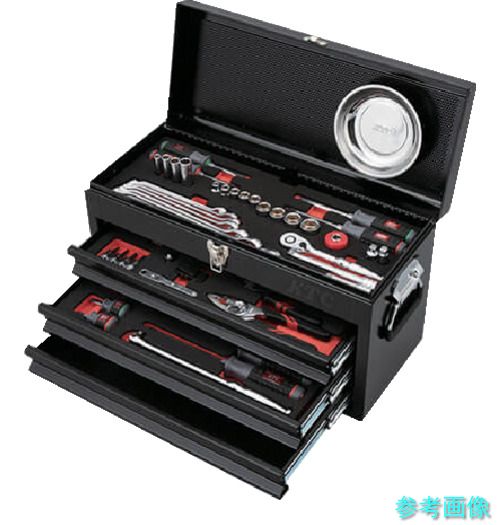 《人間宅送りとどける不可》 KTC SK3662XBK 手道具仕掛ける チェストタイプ 66点 黒いこと