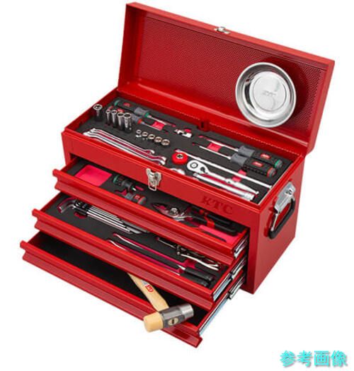 《個人宅配送不可》 (KTC) SK3511XRMC 工具セット 9.5sq.モーターサイクルツールセット 51点 レッド