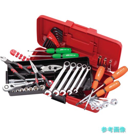 (KTC) SK34026PS 【2026SKSALE】 9.5sq.片開き樹脂ケースセット[40点]レッド (工具セット)