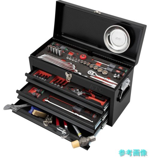 《人間宅送りとどける不可》 (KTC) SK38026XBK 【2026SKSALE】 9.5sq.判定基準書き割り[80点](3段3抽き出し)黒いこと (物の具書き割り)