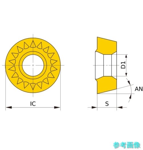 三菱 RPMT1606M0E-JS(MV1020) 転削加工用コーテッド超硬材種&ldquo;MV1000シリーズ&rdquo; MV1020 【10個】｜イーキカイ　店 18,882円