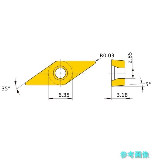 三菱 VBET1103V3R-SRF(MT9005) 旋削加工用ポジティブインサート MT9005 【10個】 DIY・工具-花・ガーデン・DIY