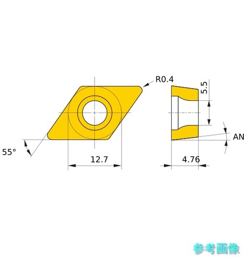 三菱 DCMT150404-MM(MC7125) ステンレス鋼鋼旋削加工用コーテッド超硬材種MC_MP7100続きもの MC7125 【10個】