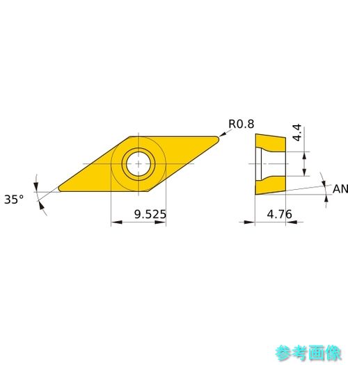 三菱 VCMT160408-MM(MC7115) ステンレス鋼鋼旋削加工用コーテッド超硬材種MC_MP7100続きもの MC7115 【10個】